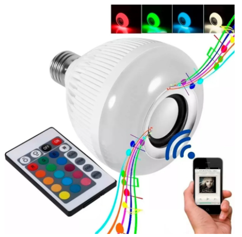 Lâmpada Led Rgb Colorido Bluetooth